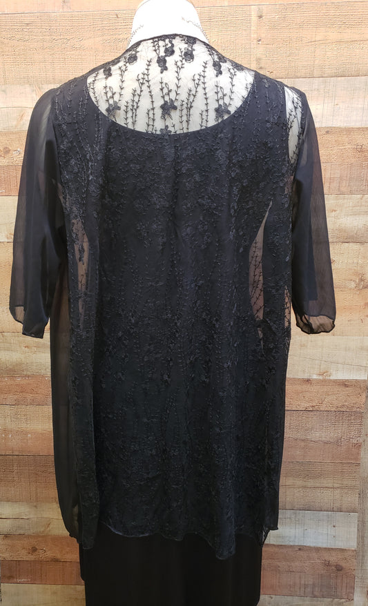 Chiffon Lace Back Panel Topper